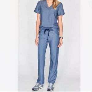 2 Piece Figs Technical Collection Heather Denim